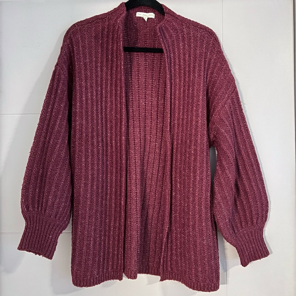 Truly Madly Deeply Balloon Sleeve Cardigan